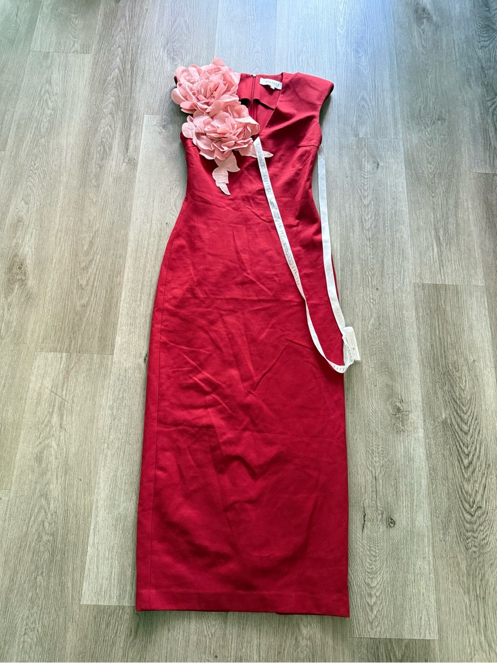 elliatt zahara red & pink 3d flower detail maxi gown dress size large NEW - Picture 10 of 17